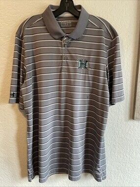 Under Armor Gray Polo Shirt University of Hawaii Men’s Size XL Embroidered